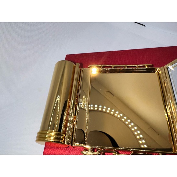 Nwot Valentino Rockstud goldtone miniaudière mirror - Picture 5 of 12